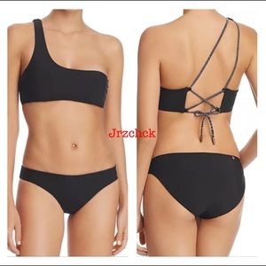 NWT Lace Up 1 Shoulder Bikini Bathing Suit Set